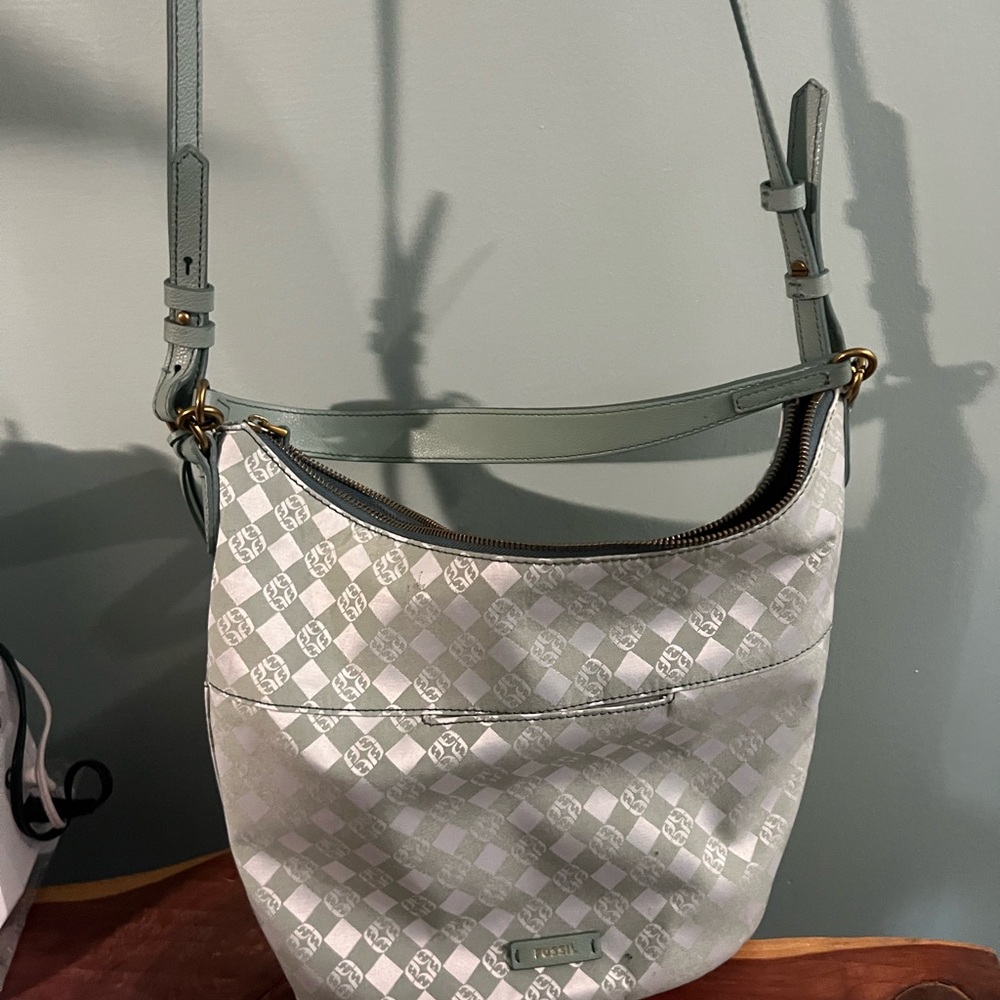Fossil Green Shoulder Bag with Slouchy Silhouette